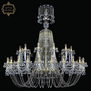 Изображение товара Подвесная люстра с хрустальными подвесками Art Classic 11.26 11.26.24+12.530.XL-148.Gd.B подсвечник с подвесками
