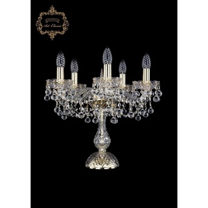 Изображение товара Хрустальная настольная лампа с подвесками Art Classic 46327 12.26.5.141-37.Gd.B подсвечник