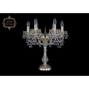 Изображение товара Хрустальная настольная лампа с подвесками Art Classic 46327 12.26.6.141-45.Gd.B подсвечник