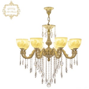 Изображение товара Подвесная люстра с хрустальными подвесками и ангелочками Art Classic 31.11 31.1101.8.250.B.GW.P1.U.Angel с подвесками