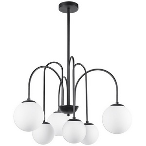 Изображение товара Потолочная люстра на штанге Arte Lamp A1675LM-6BK модерн 6 плафонов стекло черный