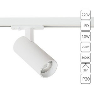 Изображение товара Трековый светильник светодиодный однофазный 220V Arte Lamp Bene A1935PL-1WH
