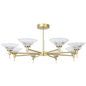 Изображение товара Потолочная люстра с плафоном из пластика светодиодная на штанге Arte Lamp Alessia A2076PL-8GO