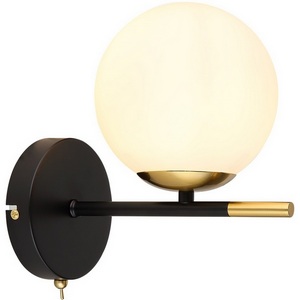 Изображение товара Бра Arte Lamp Alcor A2224AP-1BK в форме шара