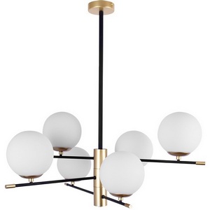 Изображение товара Потолочная люстра на штанге Arte Lamp A2225LM-6BK (плафоны шарики)