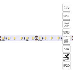 Изображение товара Светодиодная лента 2835 24V 9,6W/m 4000К 5м Arte Lamp Tape A2412008-02-4K