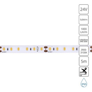 Изображение товара Светодиодная лента влагозащищенная 2835 24V 9,6W/m 3000К 5м Arte Lamp Aqua Tape A2412008-04-3K