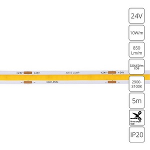 Изображение товара Светодиодная лента 24V 10W/m 3000К 5м Arte Lamp Lane A2432008-01-3K