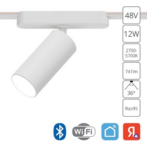 Изображение товара Магнитный трековый светильник LED 48V 12W Arte Lamp Rapid A2958PL-1WH (Умный дом, Алиса)