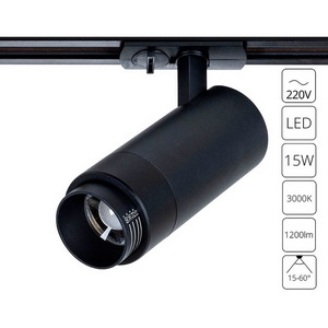 Изображение товара Трековый светильник светодиодный однофазный 220V Arte Lamp Merak A3530PL-1BK