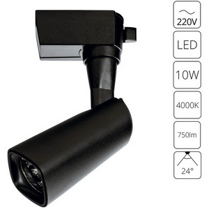 Изображение товара Трековый светильник однофазный 220V светодиодный Arte Lamp Barut A4561PL-1BK