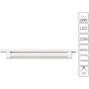 Изображение товара Трековый светильник светодиодный однофазный 220V Arte Lamp Lineetta A4574PL-1WH