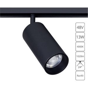 Изображение товара Трековый светильник магнитный 48V светодиодный Arte Lamp Linea A4631PL-1BK