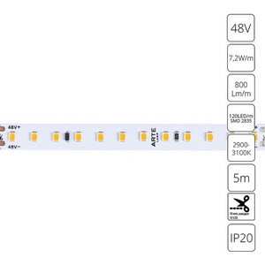 Изображение товара Светодиодная лента 2835 48V 7,2W/m 3000К 5м Arte Lamp Tape A4812010-01-3K