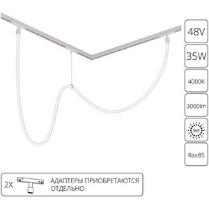 Изображение товара Магнитный трековый светильник LED с гибким неоном 48V Arte Lamp Loop A4910PL-1WH