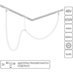 Изображение товара Магнитный трековый светильник LED с гибким неоном 48V Arte Lamp Loop A4911PL-1WH