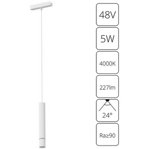 Изображение товара Магнитный трековый светильник LED 48V 5W Arte Lamp Rapid A6159PL-1WH