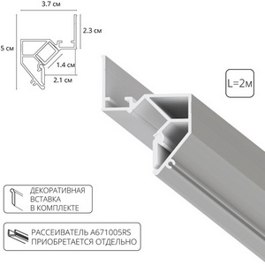 Изображение товара Теневой профиль световая линия под натяжной потолок Arte Lamp Gap A680233