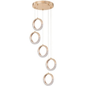 Изображение товара Подвесная каскадная люстра светодиодная Arte Lamp Montana A7777SP-5GO