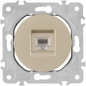 Изображение товара Розетка встраиваемая Ethernet RJ-45 Arte Milano am-202 202.45-1.shampan
