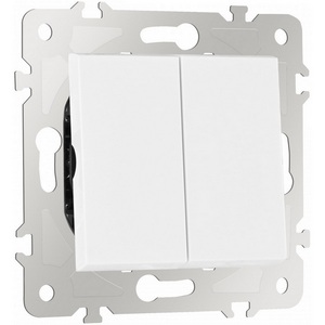 Изображение товара Выключатель встраиваемый двухклавишный Arte Milano am-203 203.30-2.white