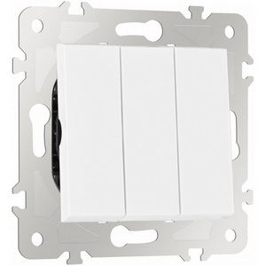Изображение товара Выключатель встраиваемый трёхклавишный Arte Milano am-203 203.30-3.white