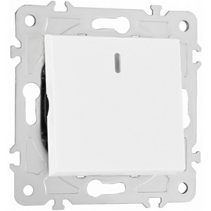 Изображение товара Выключатель встраиваемый одноклавишный с подсветкой Arte Milano am-203 203.31-1.white