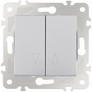 Изображение товара Выключатель встраиваемый жалюзи Arte Milano am-203 203.38-2.silver