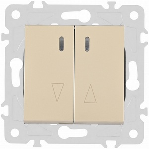 Изображение товара Выключатель встраиваемый жалюзи с подсветкой Arte Milano am-203 203.39-2.shampan