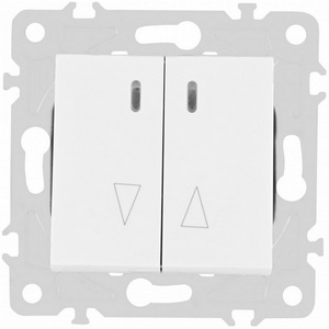 Изображение товара Выключатель встраиваемый жалюзи с подсветкой Arte Milano am-203 203.39-2.white