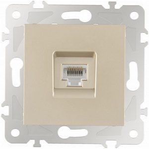 Изображение товара Розетка встраиваемая Ethernet RJ-45 Arte Milano am-203 203.45-1.shampan