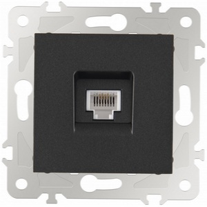 Изображение товара Розетка встраиваемая телефонная RJ-11 Arte Milano am-203 203.51-1.black