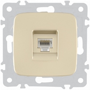 Изображение товара Розетка встраиваемая Ethernet RJ-45 Arte Milano am-205 205.45-1.shampan