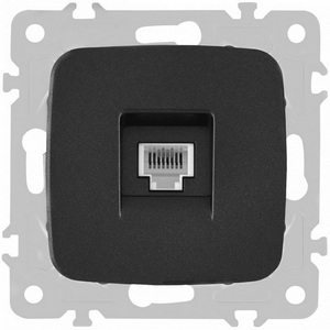 Изображение товара Розетка встраиваемая телефонная RJ-11 Arte Milano am-205 205.51-1.black