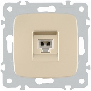 Изображение товара Розетка встраиваемая телефонная RJ-11 Arte Milano am-205 205.51-1.shampan