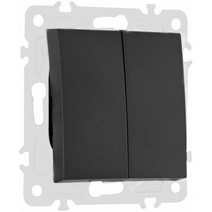 Изображение товара Выключатель встраиваемый двухклавишный Arte Milano am-206 206.30-2.black