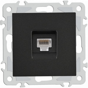 Изображение товара Розетка встраиваемая Ethernet RJ-45 Arte Milano am-206 206.45-1.black