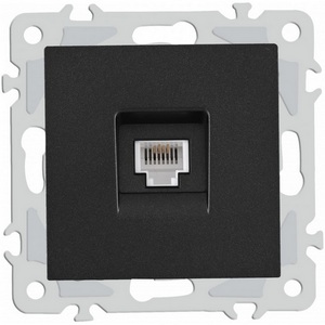 Изображение товара Розетка встраиваемая телефонная RJ-11 Arte Milano am-206 206.51-1.black