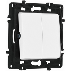 Изображение товара Выключатель встраиваемый двухклавишный Arte Milano am-217 217.30-2.white