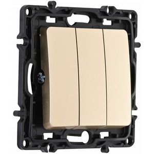 Изображение товара Выключатель встраиваемый трёхклавишный Arte Milano am-217 217.30-3.shampan