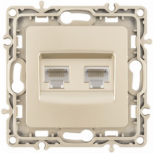 Изображение товара Розетка встраиваемая Ethernet RJ-45 Arte Milano am-217 217.45-2.shampan