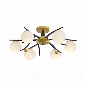 Изображение товара Потолочная люстра на штанге Arte Milano 273408/6 BK/GD (плафоны шарики)