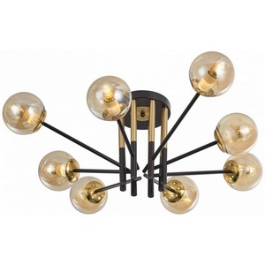 Изображение товара Потолочная люстра молекулы на штанге Arte Milano Neapolis-73708 273708/8 BK/GD