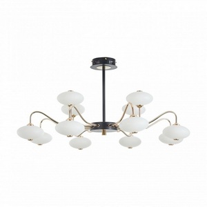 Изображение товара Потолочная светодиодная люстра на штанге Arte Milano 273908/12 BK/GD (плафоны шарики)