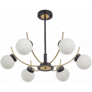 Изображение товара Потолочная люстра на штанге Arte Milano Neapolis-76169 276169/6 BK/GD в форме шара
