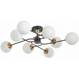 Изображение товара Потолочная люстра на штанге Arte Milano Neapolis-76808 276808/8 BK/GD в форме шара