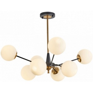 Изображение товара Потолочная люстра на штанге Arte Milano Neapolis-79808 279808/8 BK/GD в форме шара