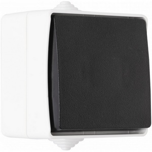 Изображение товара Выключатель накладной одноклавишный проходной IP44 Arte Milano am-309 309.32-1.grey