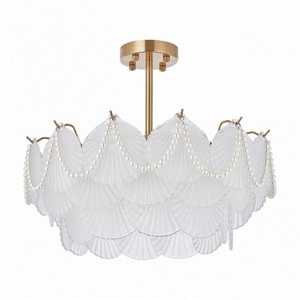Изображение товара Потолочная люстра на штанге в виде ракушки Arte Milano Rim 316008/D500 BS