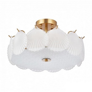 Изображение товара Потолочная люстра на штанге в виде ракушки Arte Milano Rim 316009/D400 BS